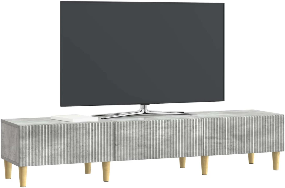 TV staliukas Televizoriaus spintelė Betono pilka 147 x 34,5 x 30 cm