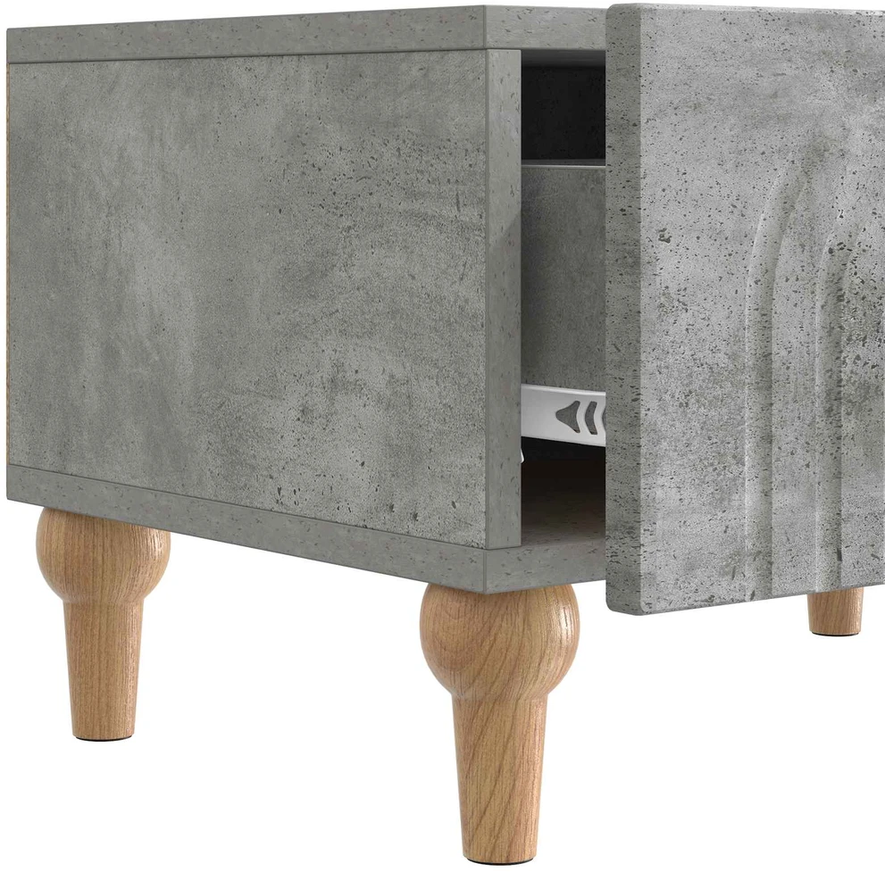 TV staliukas Televizoriaus spintelė Betono pilka 147 x 34,5 x 30 cm