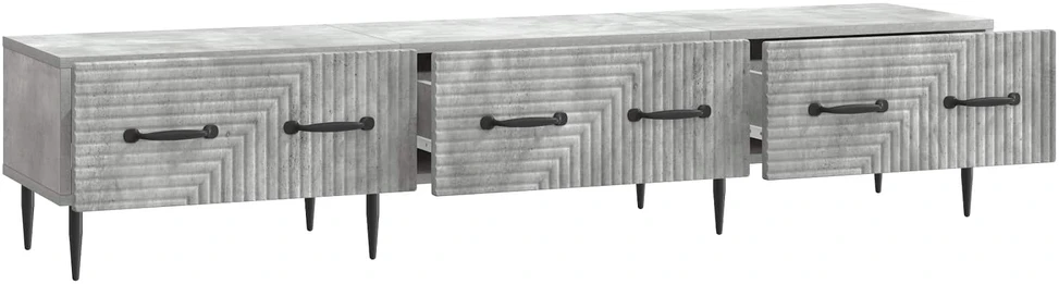 TV staliukas Televizoriaus spintelė Betono pilka 147 x 34,5 x 30 cm
