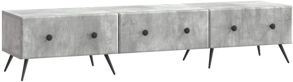 TV staliukas Televizoriaus spintelė Betono pilka 147 x 34,5 x 30 cm