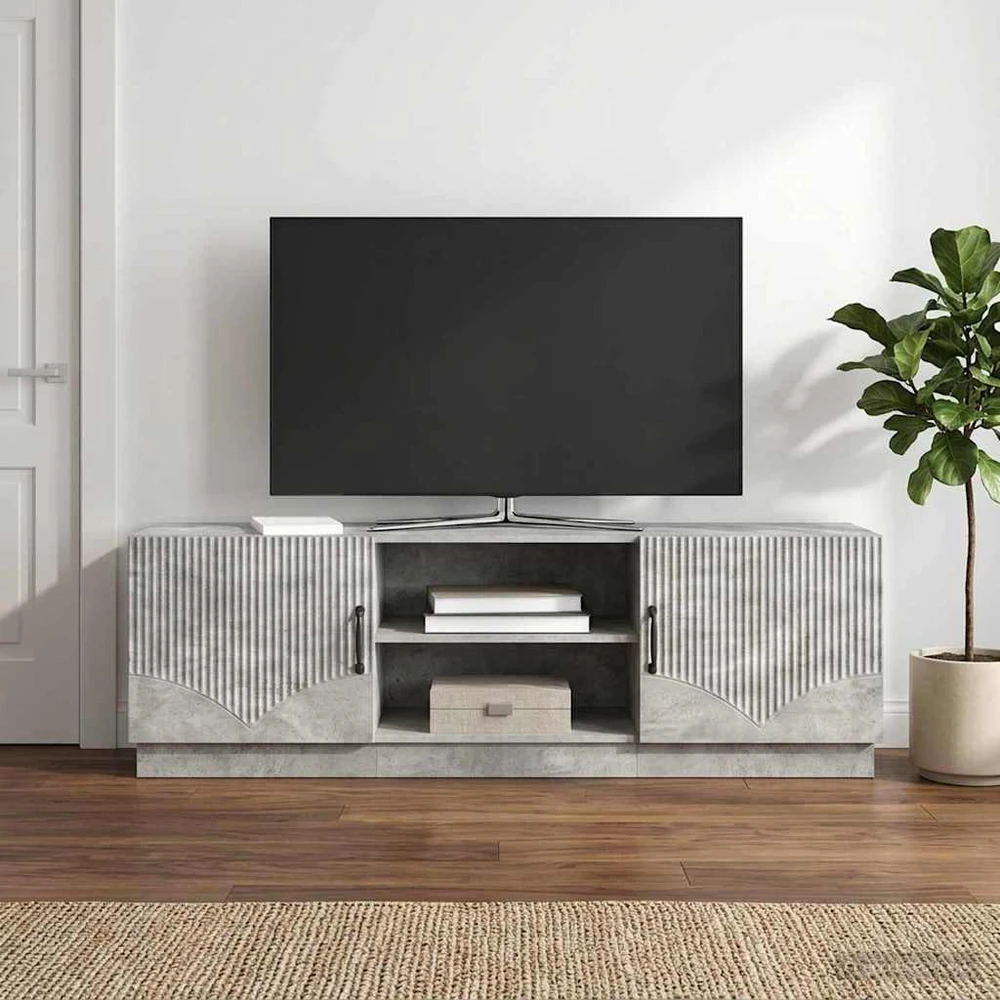 TV staliukas Televizoriaus spintelė Betono pilka 150 x 31 x 47 cm