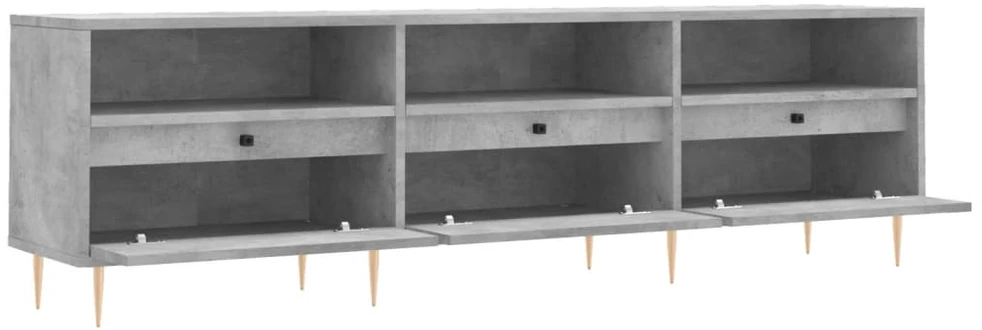 TV staliukas Televizoriaus spintelė, betono pilka, 150x30x44,5cm, mediena