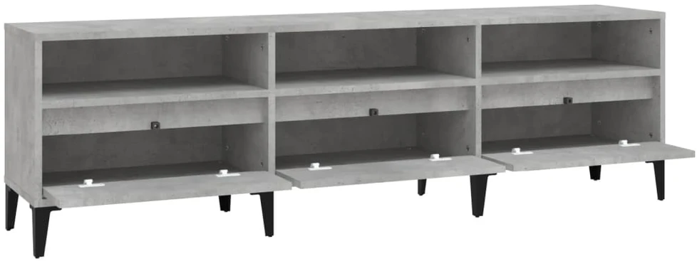 TV staliukas Televizoriaus spintelė, betono pilka, 150x30x44,5cm, mediena