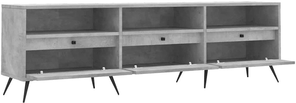 TV staliukas Televizoriaus spintelė, betono pilka, 150x30x44,5cm, mediena