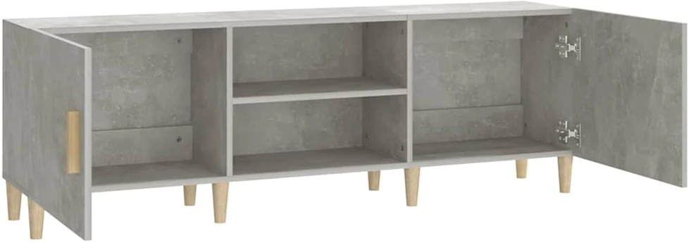 TV staliukas Televizoriaus spintelė, betono pilka, 150x30x50cm, mediena