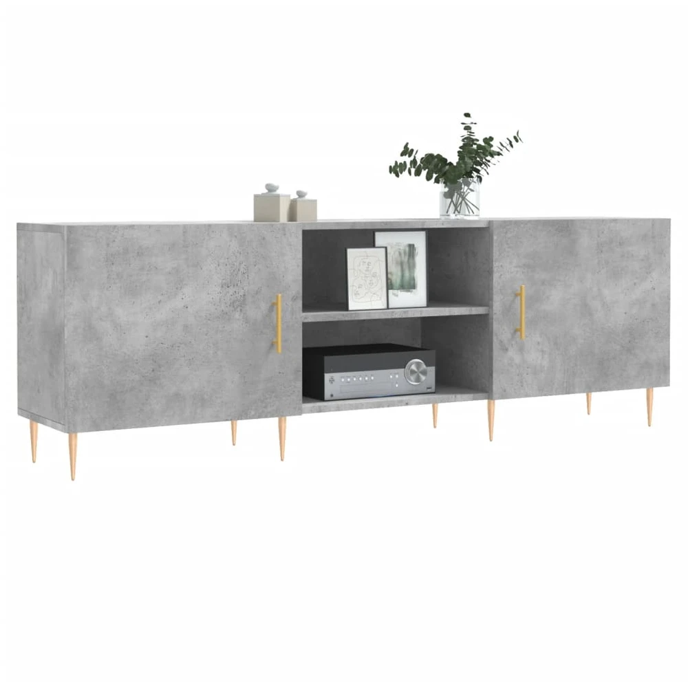 TV staliukas Televizoriaus spintelė, betono pilka, 150x30x50cm, mediena