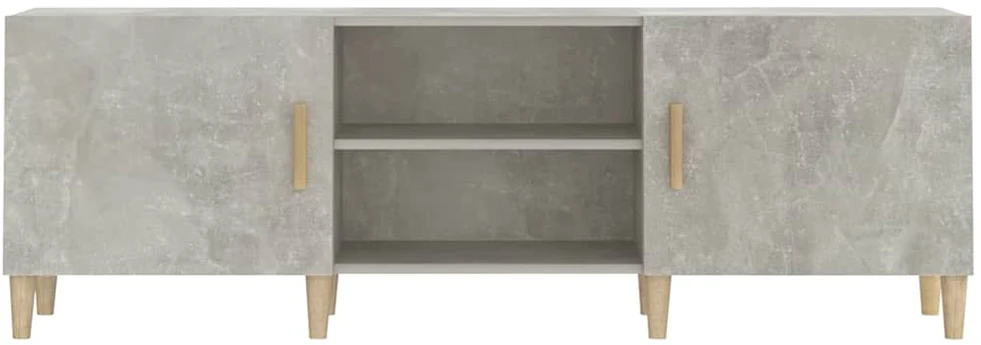 TV staliukas Televizoriaus spintelė, betono pilka, 150x30x50cm, mediena