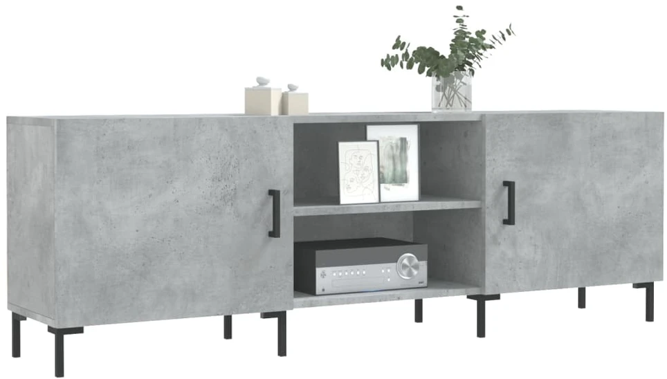TV staliukas Televizoriaus spintelė, betono pilka, 150x30x50cm, mediena