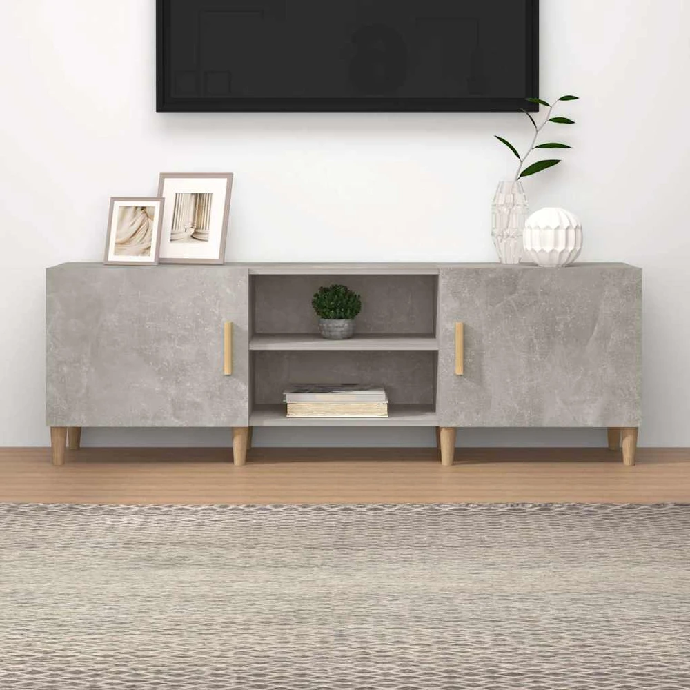 TV staliukas Televizoriaus spintelė, betono pilka, 150x30x50cm, mediena