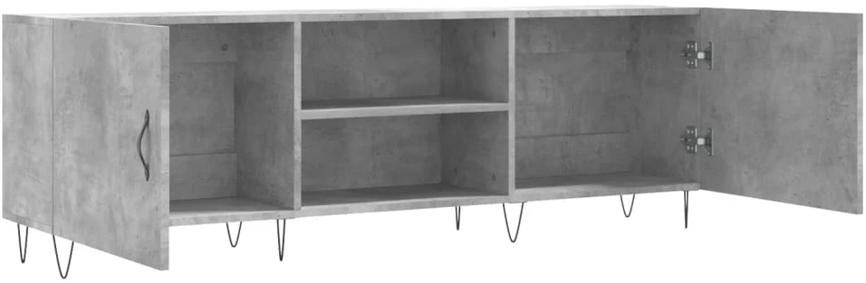 TV staliukas Televizoriaus spintelė, betono pilka, 150x30x50cm, mediena