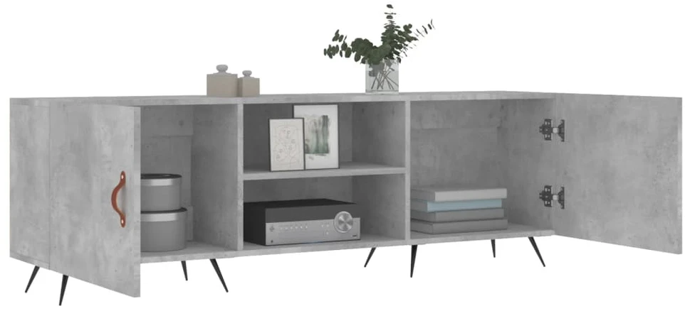 TV staliukas Televizoriaus spintelė, betono pilka, 150x30x50cm, mediena