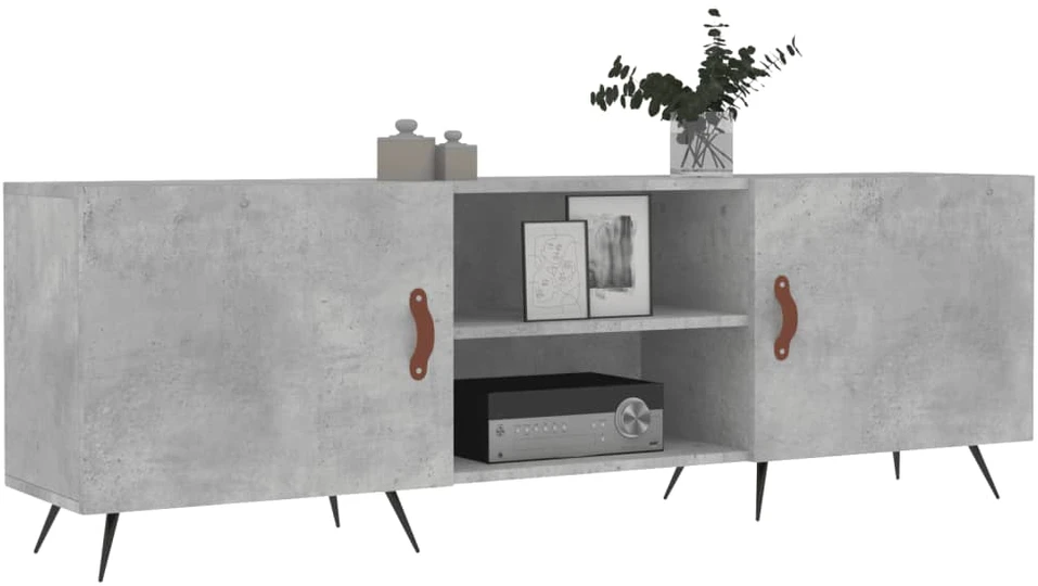 TV staliukas Televizoriaus spintelė, betono pilka, 150x30x50cm, mediena