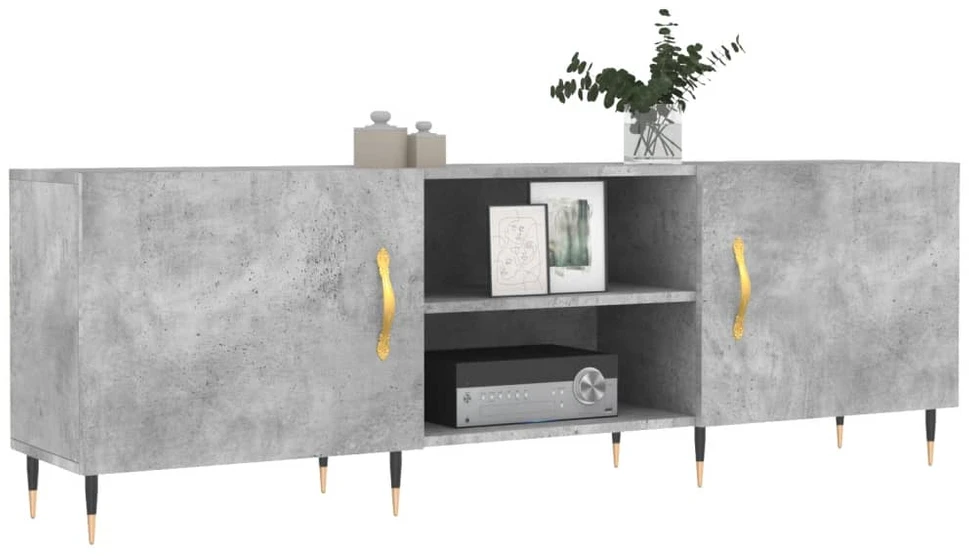 TV staliukas Televizoriaus spintelė, betono pilka, 150x30x50cm, mediena