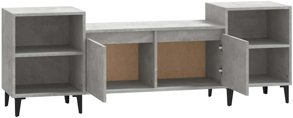 TV staliukas Televizoriaus spintelė, betono pilka, 160x35x55cm, mediena