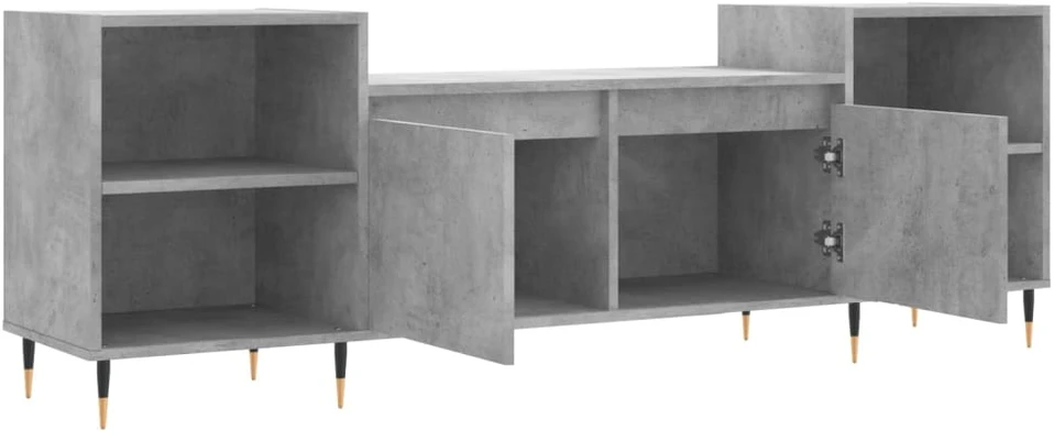 TV staliukas Televizoriaus spintelė, betono pilka, 160x35x55cm, mediena