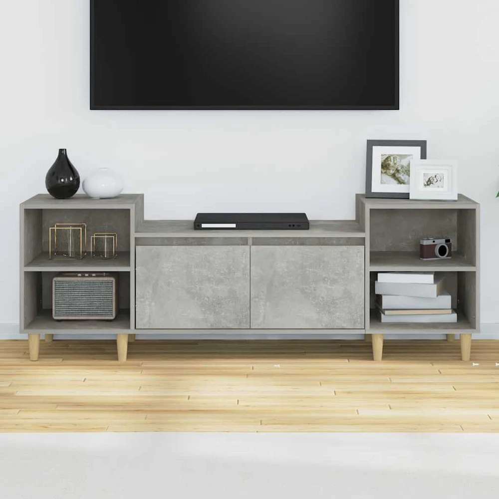 TV staliukas Televizoriaus spintelė, betono pilka, 160x35x55cm, mediena