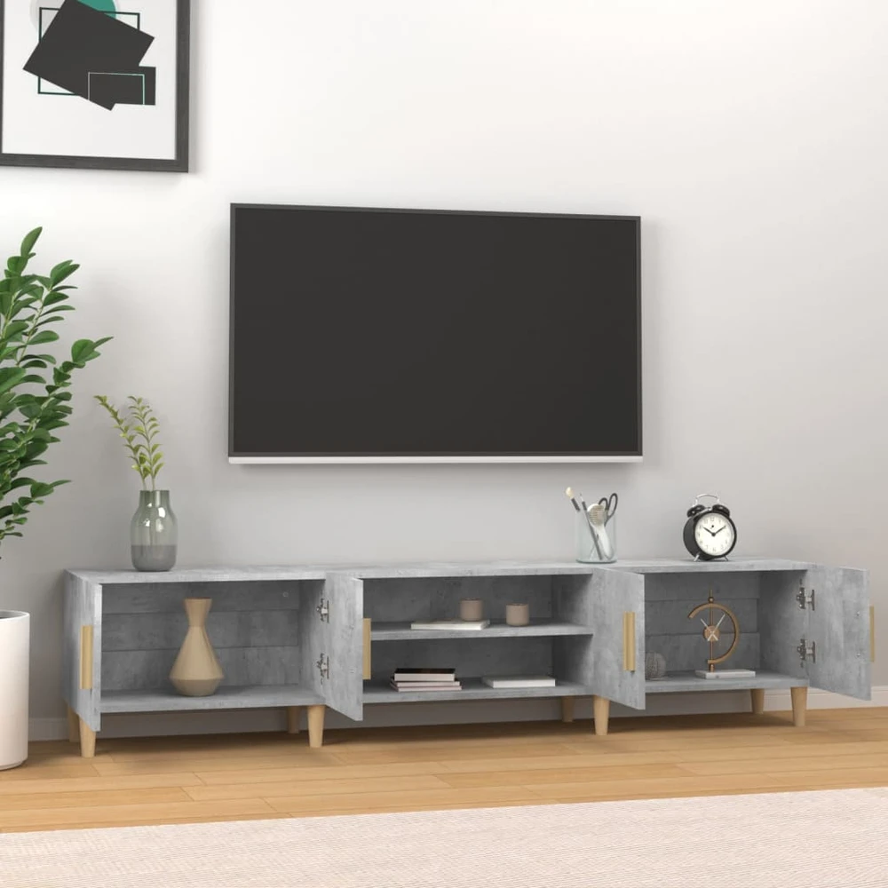 TV staliukas Televizoriaus spintelė, betono pilka, 180x31,5x40cm, mediena