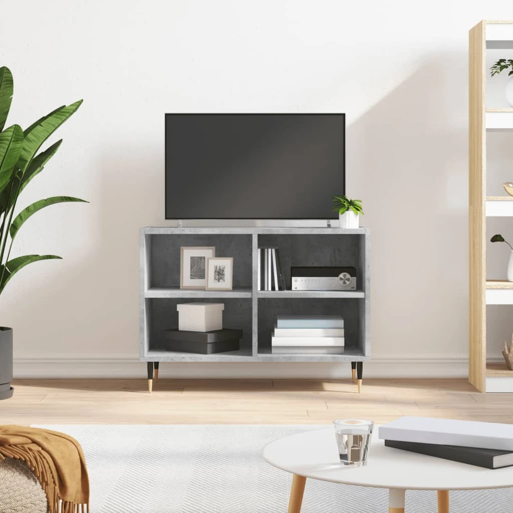 TV staliukas Televizoriaus spintelė, betono pilka, 69,5x30x50cm, mediena