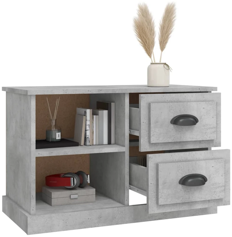 TV staliukas Televizoriaus spintelė, betono pilka, 73x35,5x47,5cm, mediena