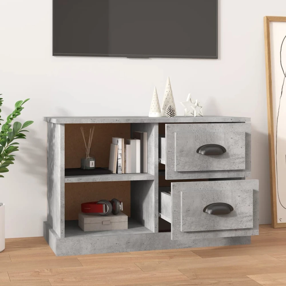 TV staliukas Televizoriaus spintelė, betono pilka, 73x35,5x47,5cm, mediena