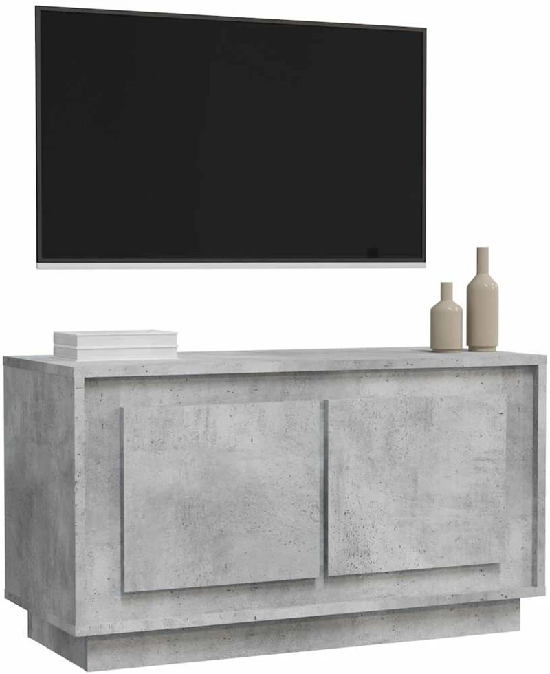TV staliukas Televizoriaus spintelė, betono pilka, 80x35x45cm, mediena