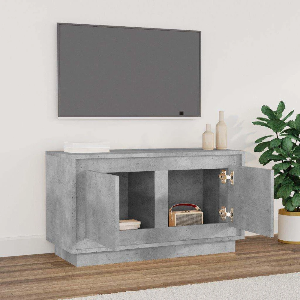TV staliukas Televizoriaus spintelė, betono pilka, 80x35x45cm, mediena