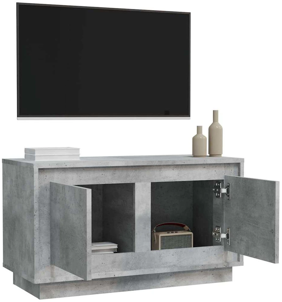 TV staliukas Televizoriaus spintelė, betono pilka, 80x35x45cm, mediena