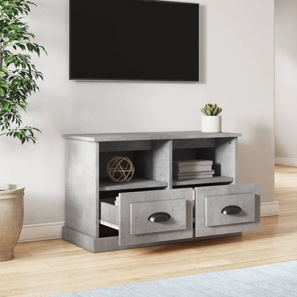 TV staliukas Televizoriaus spintelė, betono pilka, 80x35x50cm, mediena