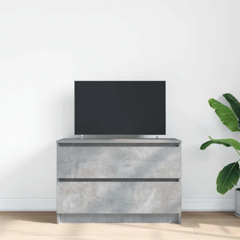TV staliukas Televizoriaus spintelė, betono pilka, 80x35x54 cm, mediena