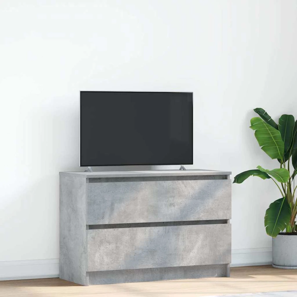 TV staliukas Televizoriaus spintelė, betono pilka, 80x35x54 cm, mediena