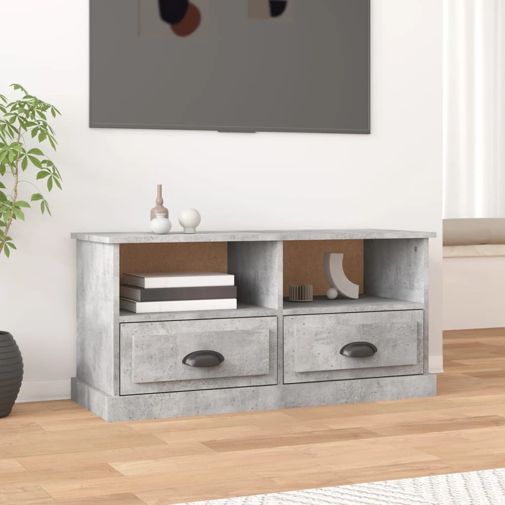 TV staliukas Televizoriaus spintelė, betono pilka, 93x35,5x45cm, mediena