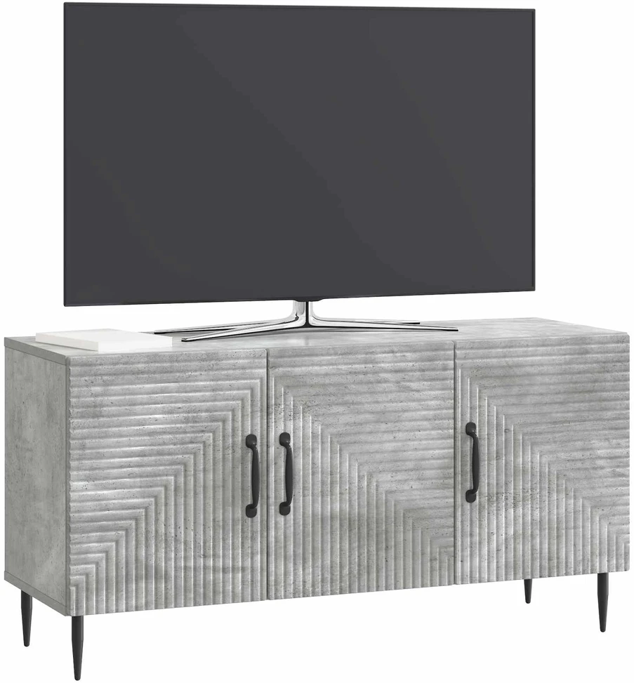 TV staliukas Televizoriaus spintelė Betono pilka 99 x 34,5 x 50 cm