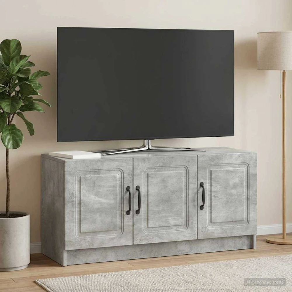 TV staliukas Televizoriaus spintelė Betono pilka 99 x 34,5 x 47 cm