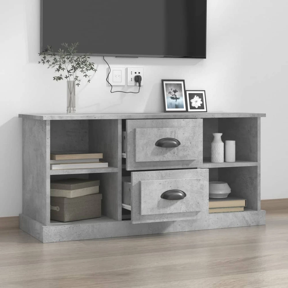 TV staliukas Televizoriaus spintelė, betono pilka, 99,5x35,5x48cm, mediena