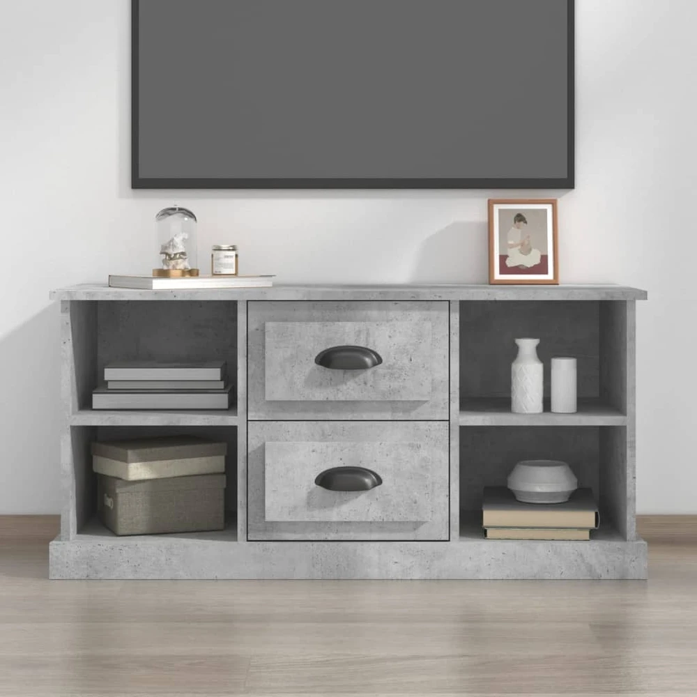 TV staliukas Televizoriaus spintelė, betono pilka, 99,5x35,5x48cm, mediena