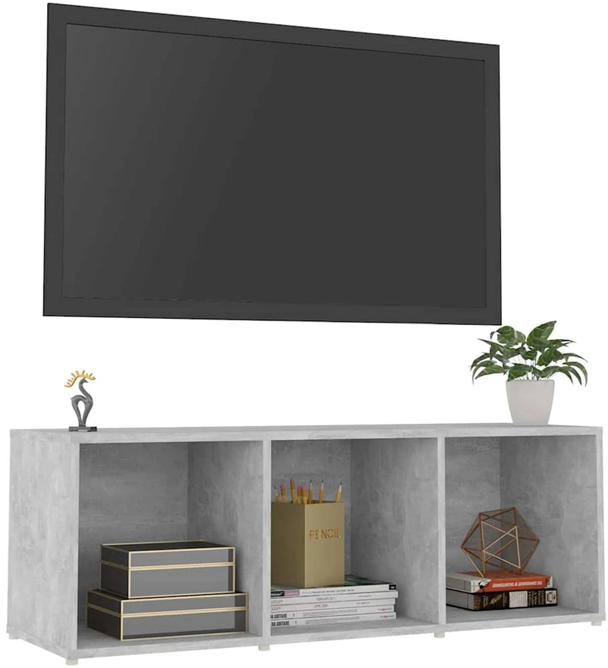 TV staliukas Televizoriaus spintelė, betono pilkos spalvos, 107x35x37cm, MDP