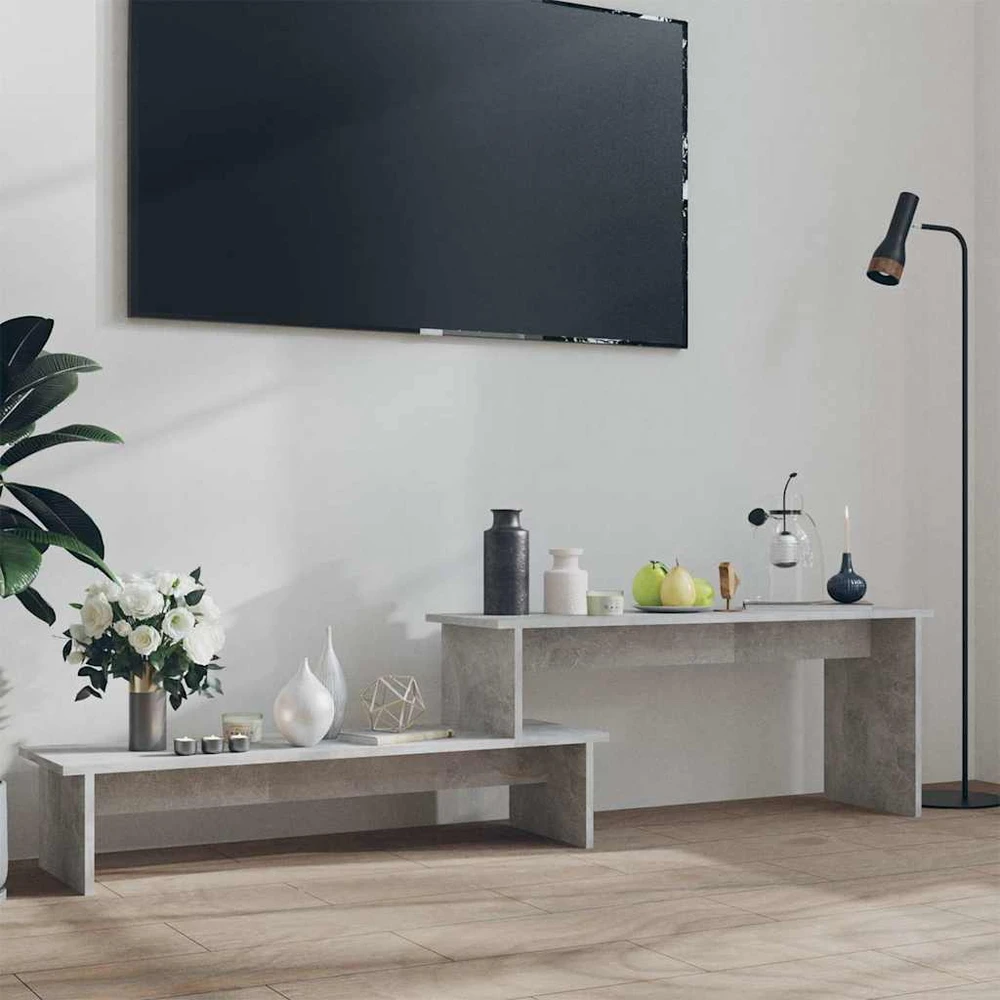 Televizoriaus spintelė, betono pilkos spalvos, 180x30x43cm, MDP