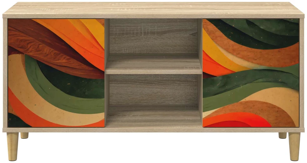 TV staliukas Televizoriaus spintelė BONN 102 x 33 x 50 cm Sonoma ąžuolo