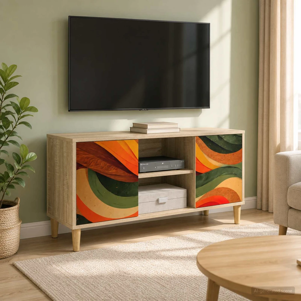 TV staliukas Televizoriaus spintelė BONN 102 x 33 x 50 cm Sonoma ąžuolo