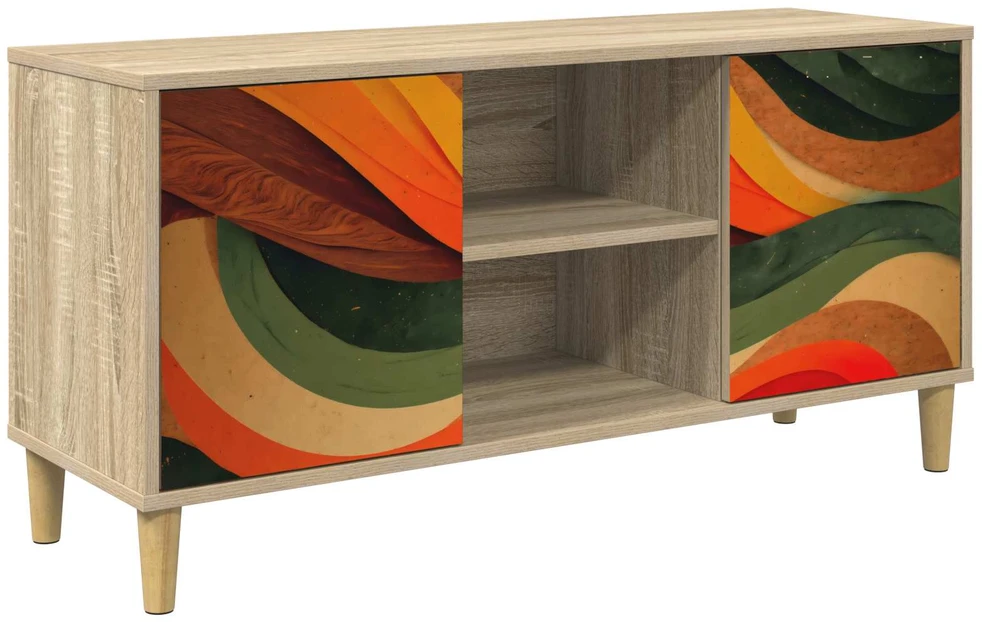 TV staliukas Televizoriaus spintelė BONN 102 x 33 x 50 cm Sonoma ąžuolo