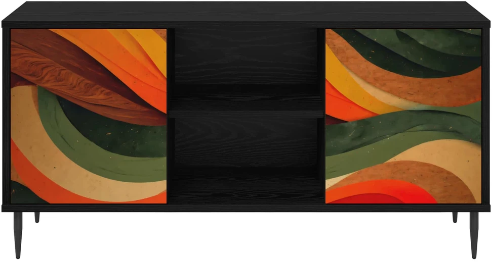 TV staliukas Televizoriaus spintelė BONN 102 x 33 x 51 cm Juodojo ąžuolo