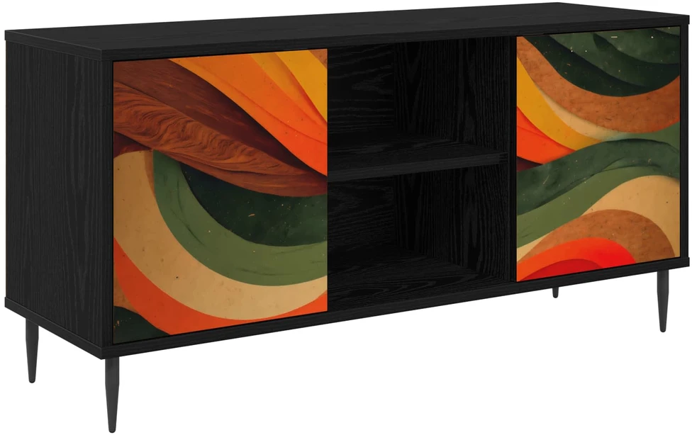 TV staliukas Televizoriaus spintelė BONN 102 x 33 x 51 cm Juodojo ąžuolo