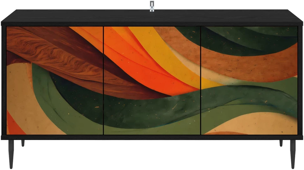 TV staliukas Televizoriaus spintelė BONN 102 x 33 x 51 cm Juodojo ąžuolo