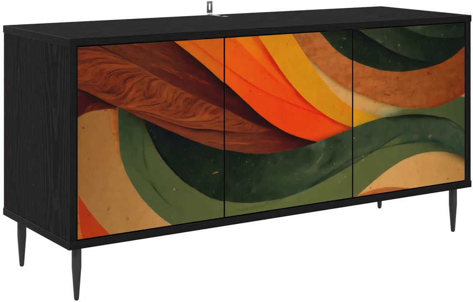 TV staliukas Televizoriaus spintelė BONN 102 x 33 x 51 cm Juodojo ąžuolo
