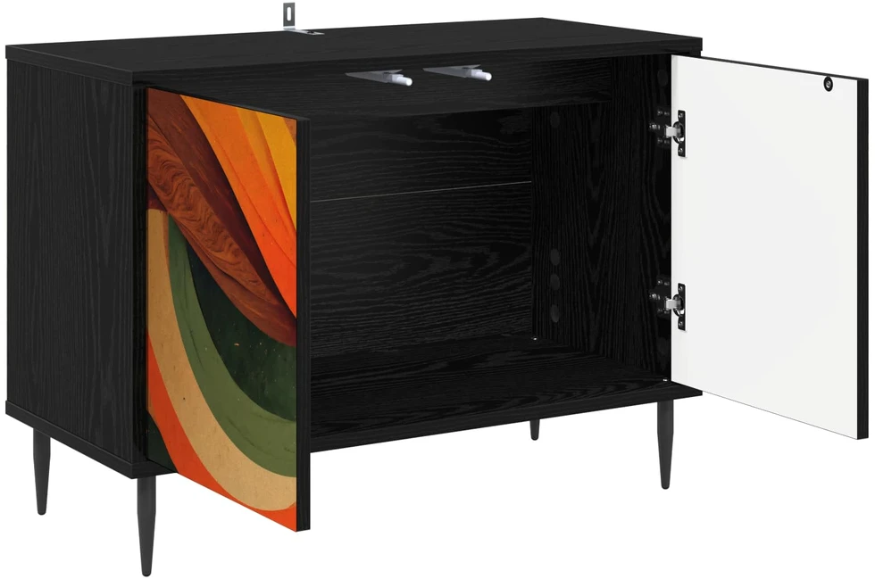 TV staliukas Televizoriaus spintelė BONN 69 x 33 x 50,5 cm Juodojo ąžuolo