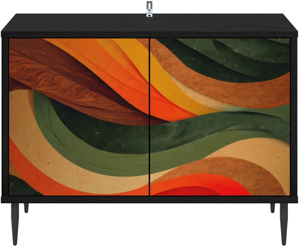 TV staliukas Televizoriaus spintelė BONN 69 x 33 x 50,5 cm Juodojo ąžuolo