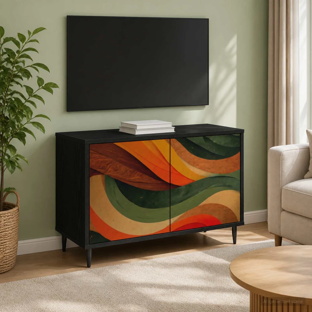 TV staliukas Televizoriaus spintelė BONN 69 x 33 x 50,5 cm Juodojo ąžuolo