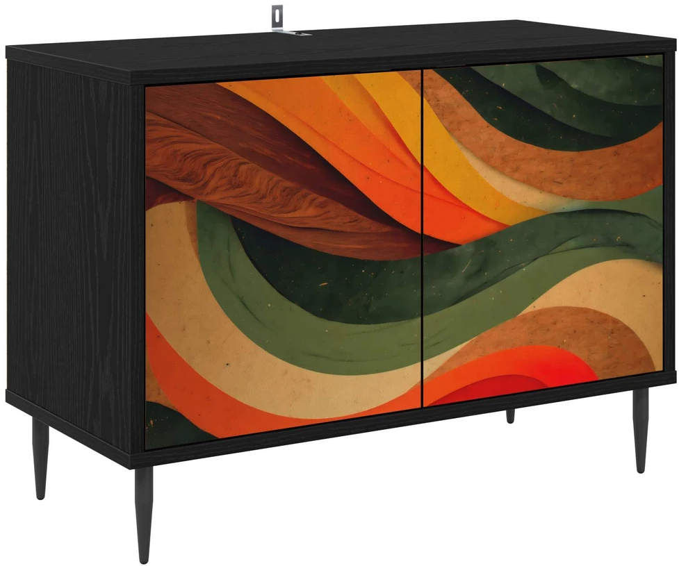 TV staliukas Televizoriaus spintelė BONN 69 x 33 x 50,5 cm Juodojo ąžuolo
