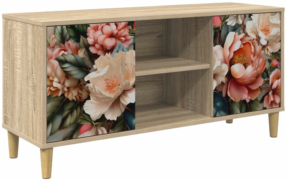TV staliukas Televizoriaus spintelė BORNE 102 x 33 x 50 cm Sonoma ąžuolo