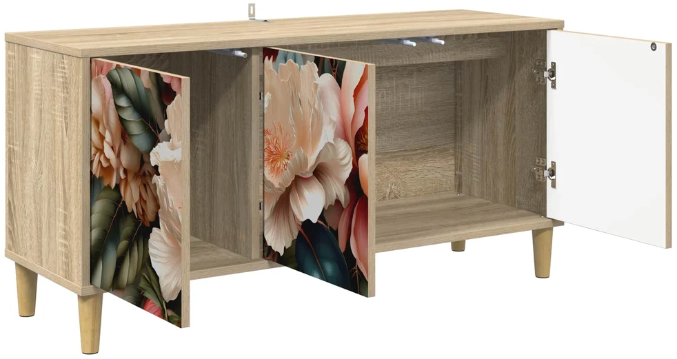 TV staliukas Televizoriaus spintelė BORNE 102 x 33 x 50 cm Sonoma ąžuolo
